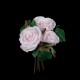 Bouquet artificiel de 6 roses 22 cm