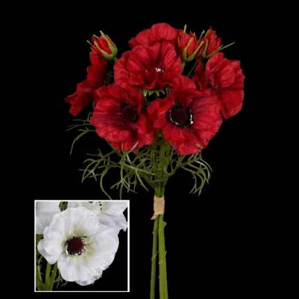 bouquet de coquelicots artificiels mini 28 cm