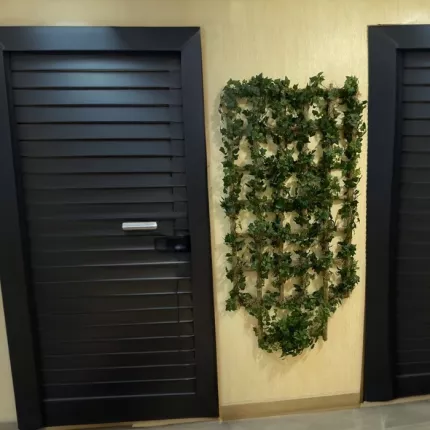 mur de lierre dans un couloir