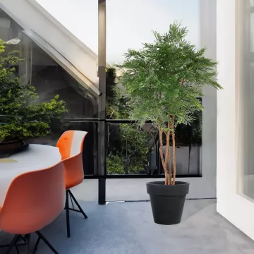 MIMOSA artificiel (Tamarin) 150 et 170 cm uv sur une terrasse