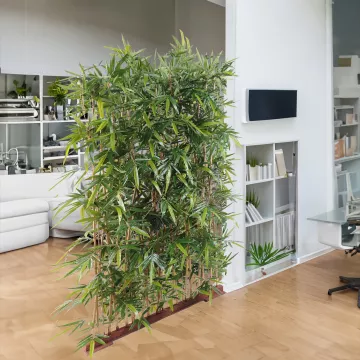 mis en situation HAIE artificielle BAMBOU new dense 150 cm longueur 100 cm