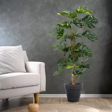 PHILODENDRON artificiel tuteur coco 160 cm vert dans un salon