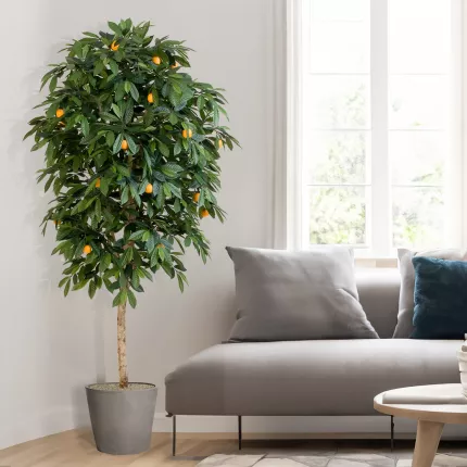 mis en situation MANDARINIER artificiel arbre 170 cm dans un salon