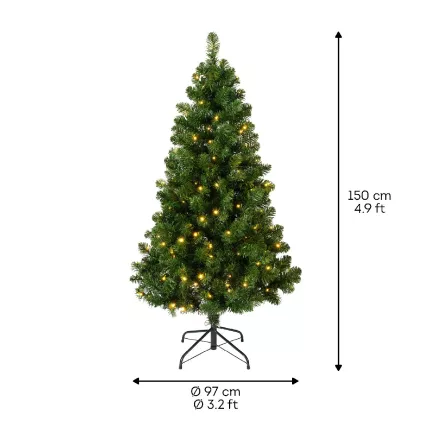 SAPIN artificiel Impérial pré-illuminé 120 cm à 210 cm