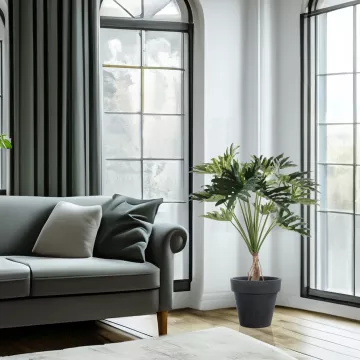 PHILODENDRON artificiel SELLOUM  120 cm dans un salon