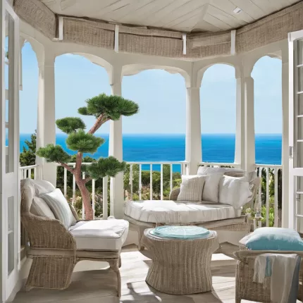 BONSAI artificiel PIN 150 cm sur une terrasse