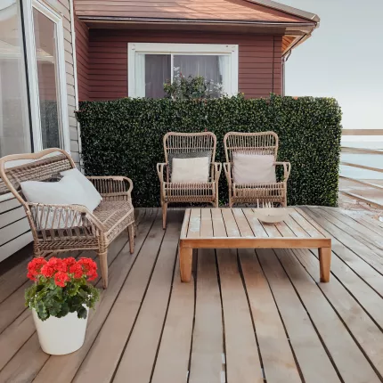 Palissade feuille artificielle  2 m x 1 m modulable sur terrasse