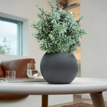 mise en situation SPRENGIRI ASPARAGUS artificiel touffe 60 cm sur table basse dans un salon