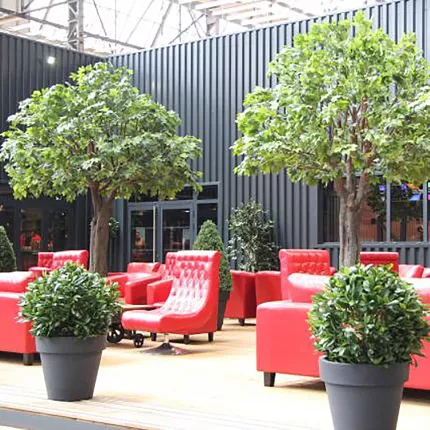 PLATANE géant artificiel avec laurier boule artificiel