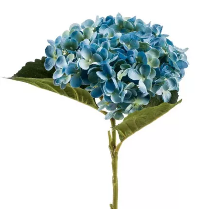 HORTENSIA artificiel 52 cm bleu de face