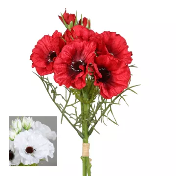 bouquet de coquelicots artificiels mini 28 cm