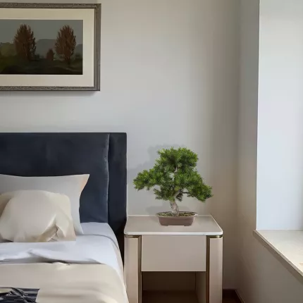BONSAI pin artificiel  48 cm dans une chambre