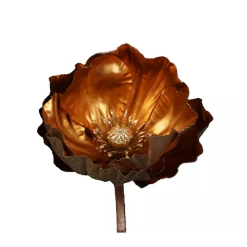 COQUELICOT artificiel métallique or 46 cm