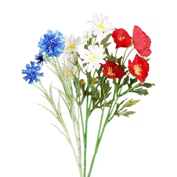 Bouquet artificiel  bleu blanc rouge  54 cm