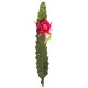 cactus cierge artificiel fleuri fushia ou blanc 52 cm