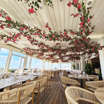 mise en situation Chute BOUGAINVILLEE artificielle plastique 100 cm plafond