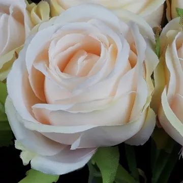 fleur Bouquet artificiel de 6 roses 22 cm