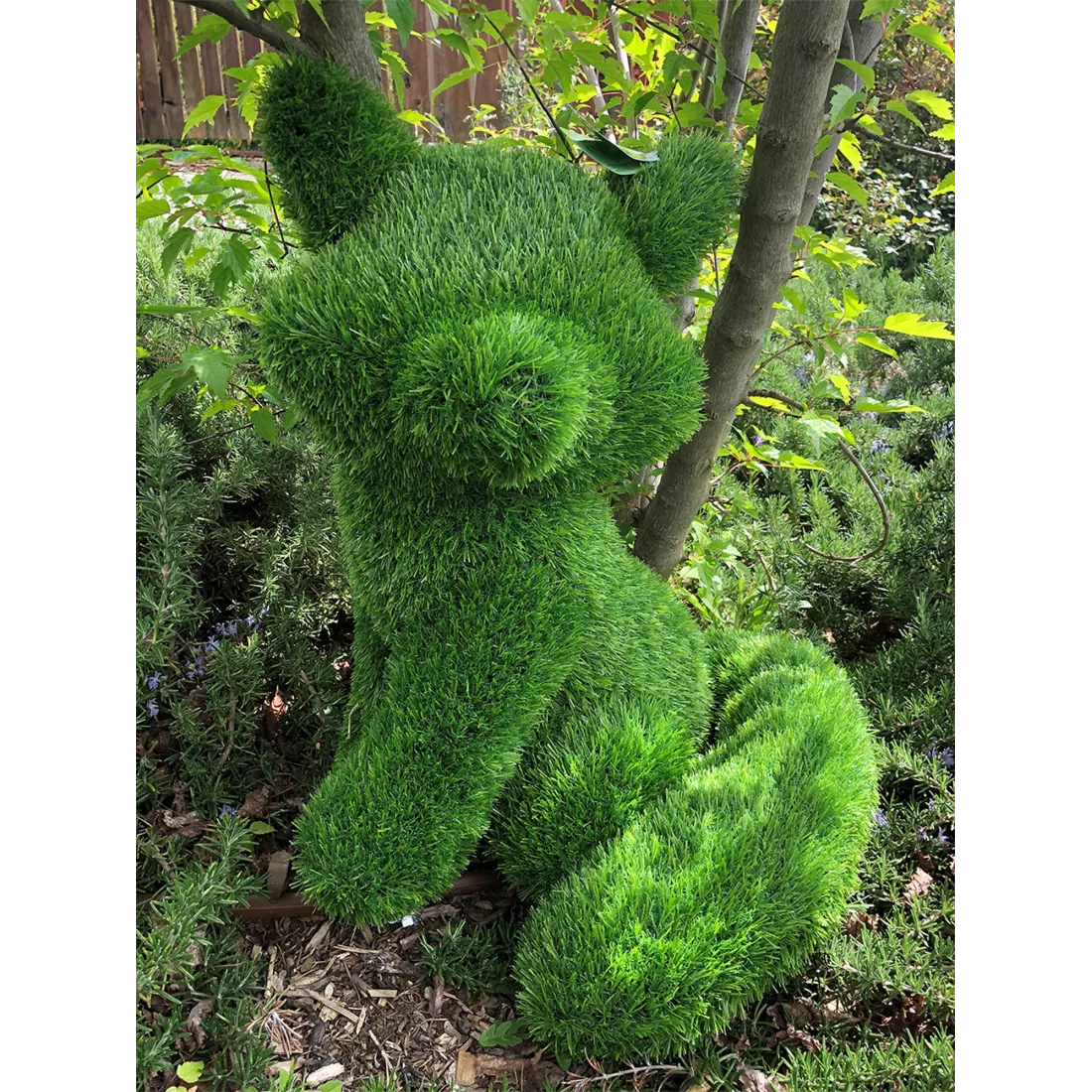 Ours Décoratif En Gazon Artificiel - 65 Cm De Haut - Résistant Aux Intempéries, Avec Ancres De Fixation - Pour Jardin Et Maison