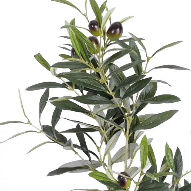 Olivier Artificiel 180 Cm - Arbre Décoratif Avec Pot, Tronc Bois, Feuilles Réalistes