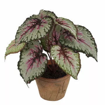 BEGONIA artificiel en pot 26 cm