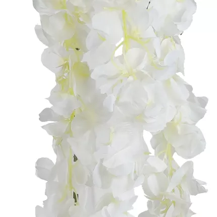 fleurs Tige GLYCINE 3 chutes 90 cm blanc