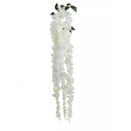 Tige GLYCINE 3 chutes 90 cm blanc