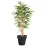 BAMBOU artificiel vert 2 tons 200 cm dans un pot de présentation