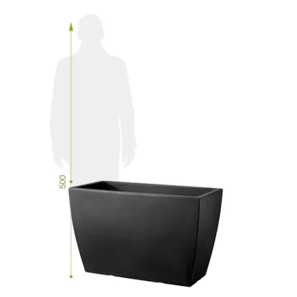 hauteur jardinière haute Voghera L 80 x H 50 cm