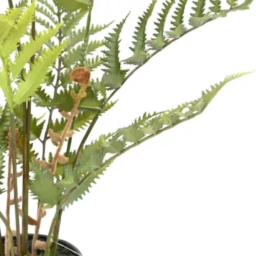 feuilles et crosse de FOUGERE artificielle des bois plast en pot 65 et 80 cm