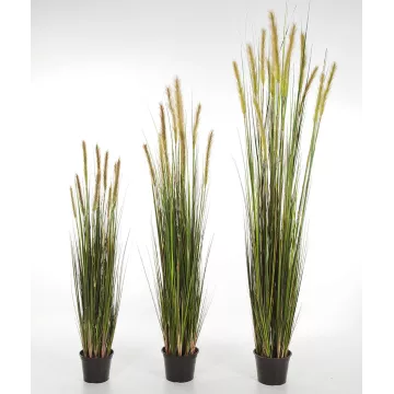 GRANDES HERBES artificielles plumeau vert/brun 120 à 180 cm