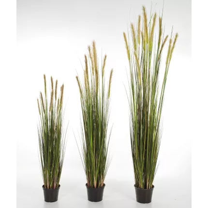 GRANDES HERBES artificielles plumeau vert/brun 120 à 180 cm