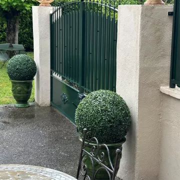 devant une entrée BUIS artificiel boule GR diamètre 22 à 50 cm