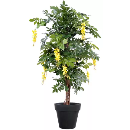GLYCINE artificielle LIANES  new de 110 à 180 cm jaune en pot