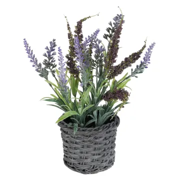 LAVANDE artificielle en panier 30 cm