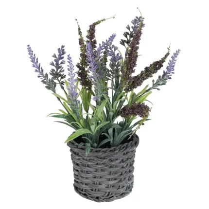 LAVANDE artificielle en panier 30 cm