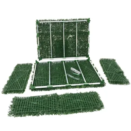 montage HAIE artificielle BUIS structure démontable 83 cm