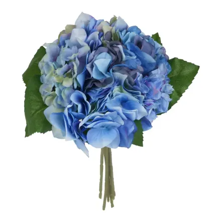 bouquet d' HORTENSIA artificiel 30 cm bleu