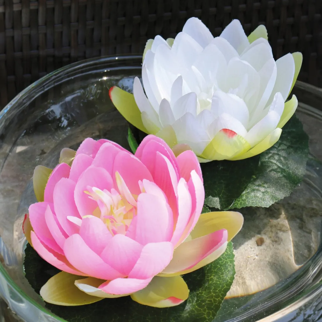 Nénuphars Artificiels Flottants - Lot De 6 Fleurs En EVA Blanc Laiteux, Diamètre 10 Cm, Pour étangs, Bassins, Piscines Et Décoration