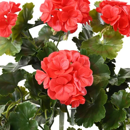 fleurs piquet CHUTE Géranium artificiel plastique 65 cm rouge