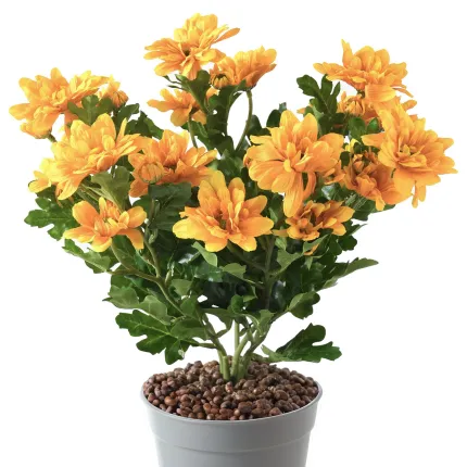 Anthémis artificiel mini 33 cm jaune orange