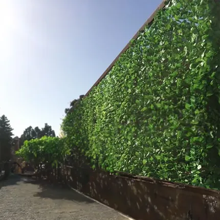 mise en situation CHARME FILET ARTIFICIEL  200 x 300 cm sur un mur