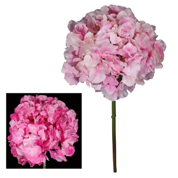 fleurs HORTENSIA artificiel 50 cm rose