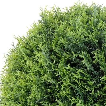 feuilles CYPRES artificiel BOULE en pot 33 et 45 cm