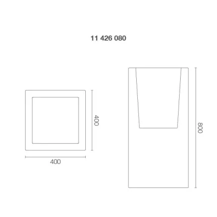 dimension Strevi Cube haut 80 cm