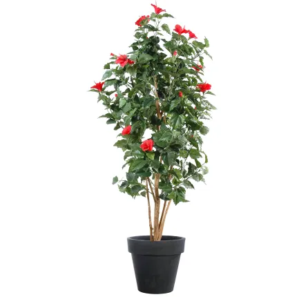 HIBISCUS artificiel 110 et 150 cm rouge