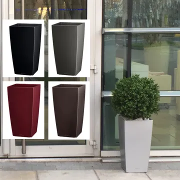 mise en situation Lechuza Cubico rouge scarlett hauteur 40 à 75 cm