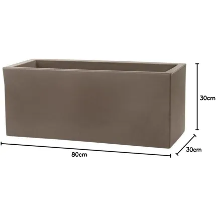 dimension jardinière Strevi cube L 80 et 100 cm H 30 et 40 cm