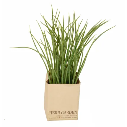 HERBES artificielles AROMATIQUES en sac papier modèle B - ciboulette