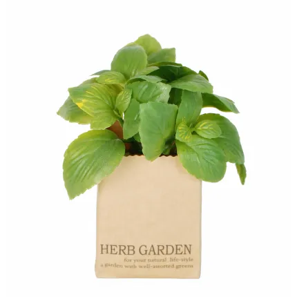 HERBES artificielles AROMATIQUES en sac papier modèle B - basilic