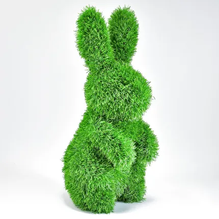 LAPIN synthétique DEBOUT 48 cm de profil